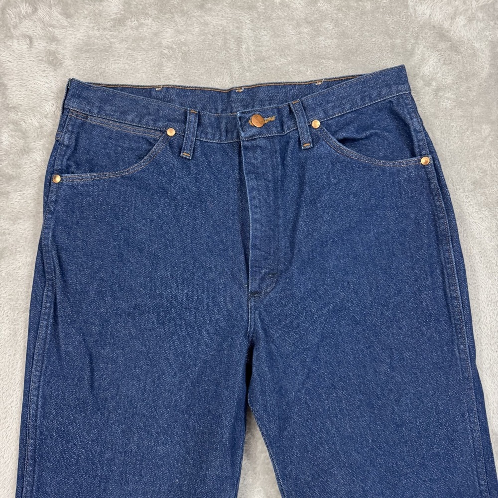 Wrangler Jeans Mens 34x30 936DEN Cowboy Cut‎ Slim Straight Rodeo Western Heavy - Picture 6 of 15